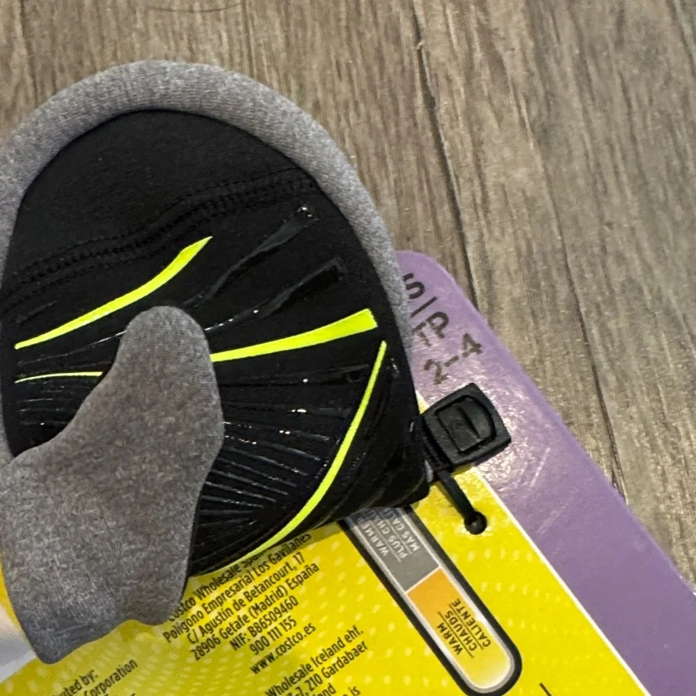 HEAD Kids’ Touchscreen Mittens - Black and Gray Mittens with Neon Highlights